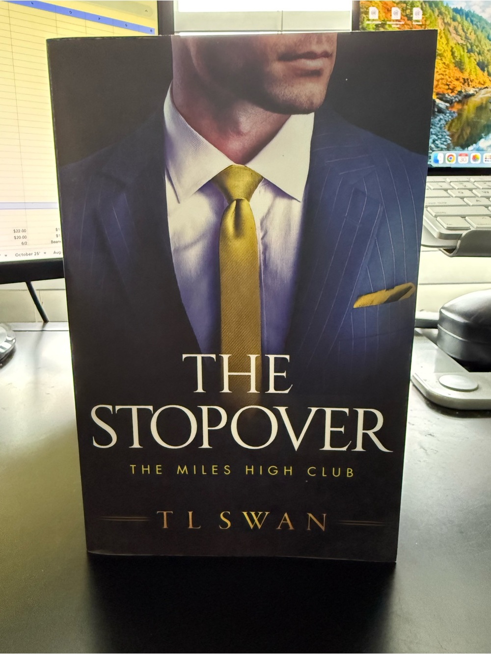 The Stopover by T L Swan — Navy & Gold Cover
